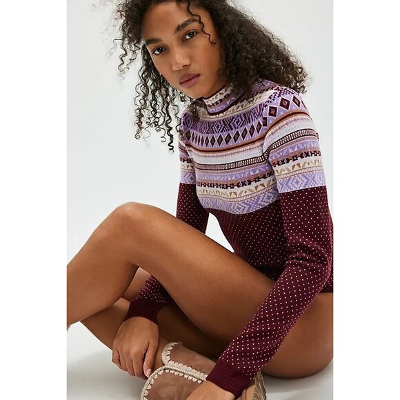 Free People Fair Isle Winter Body suit - Picture 4 of 6